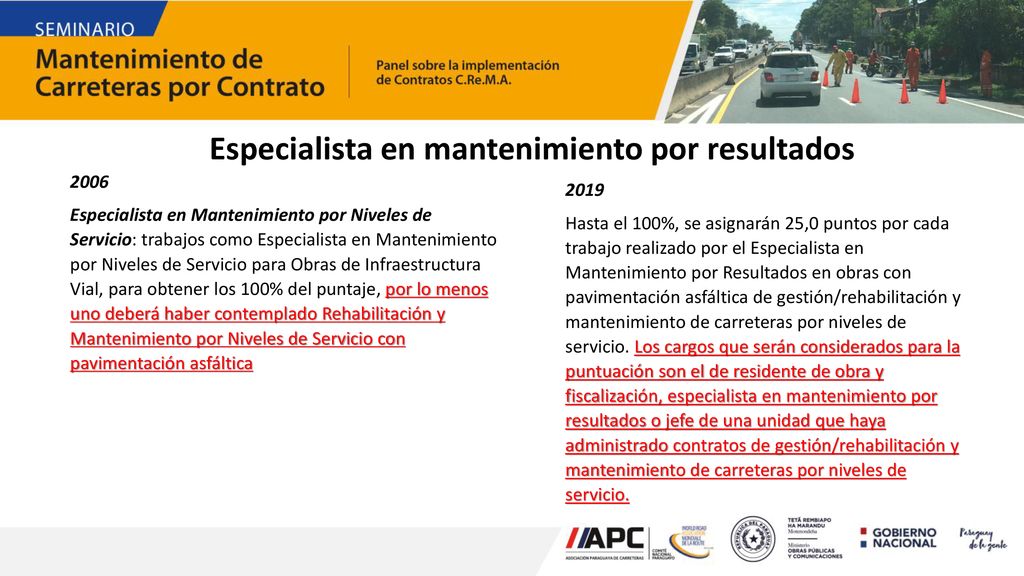 Especialista en mantenimiento por resultados