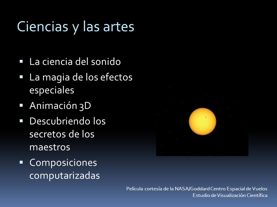 Ciencias y las artes La ciencia del sonido
