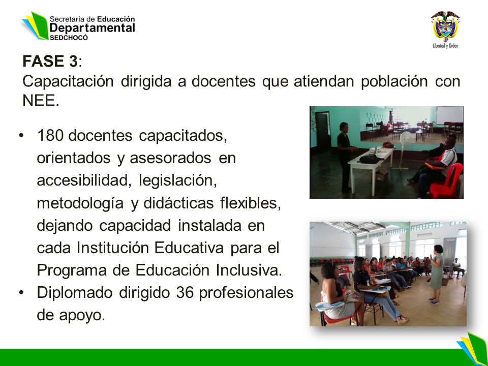 FASE 3: Capacitación dirigida a docentes que atiendan población con NEE.