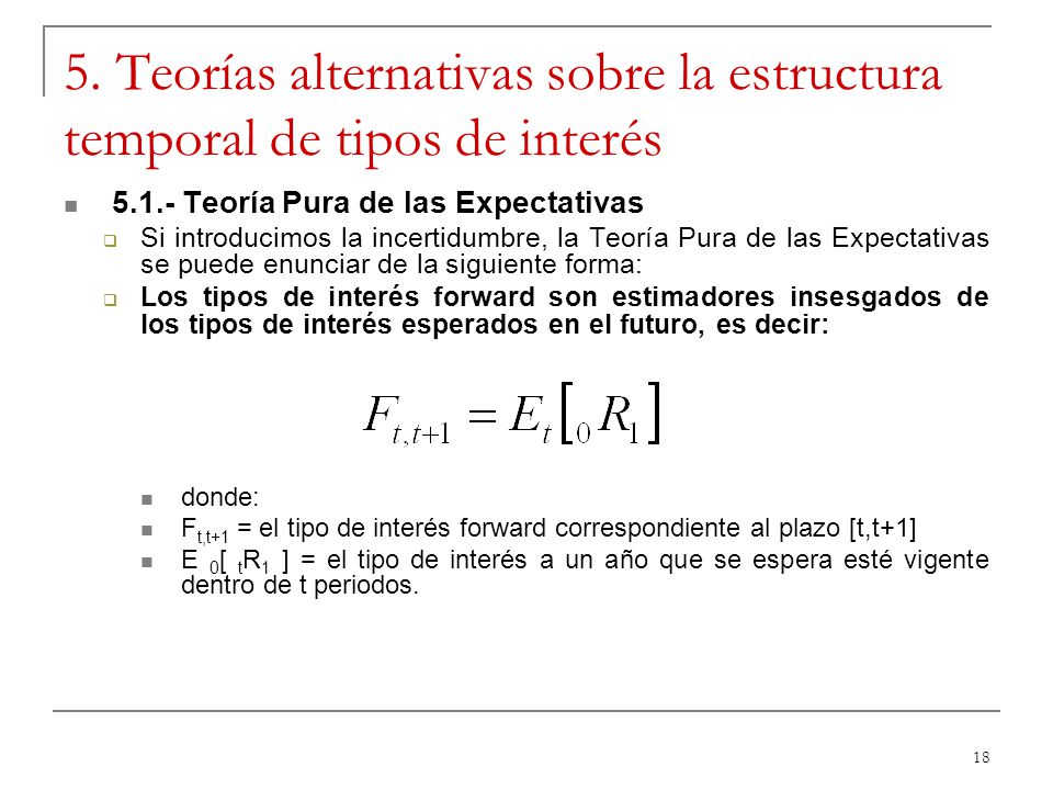 La estructura temporal de los tipos de interés