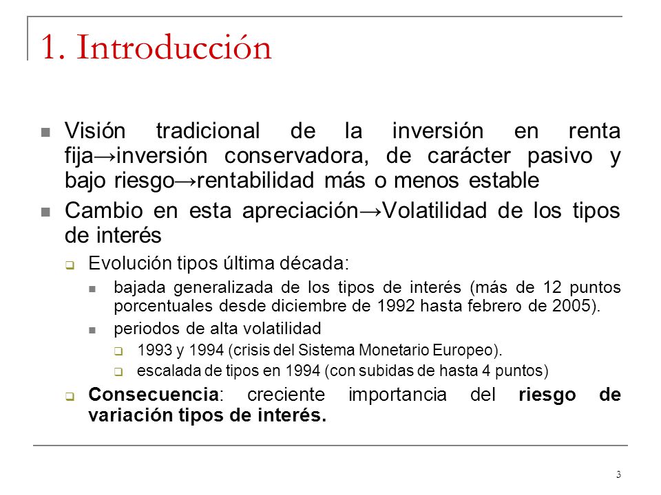 La estructura temporal de los tipos de interés