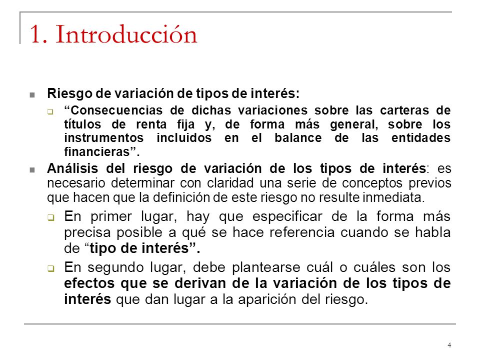 La estructura temporal de los tipos de interés