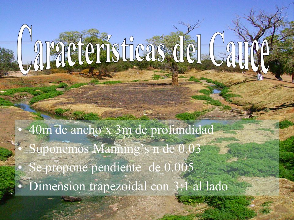Características del Cauce