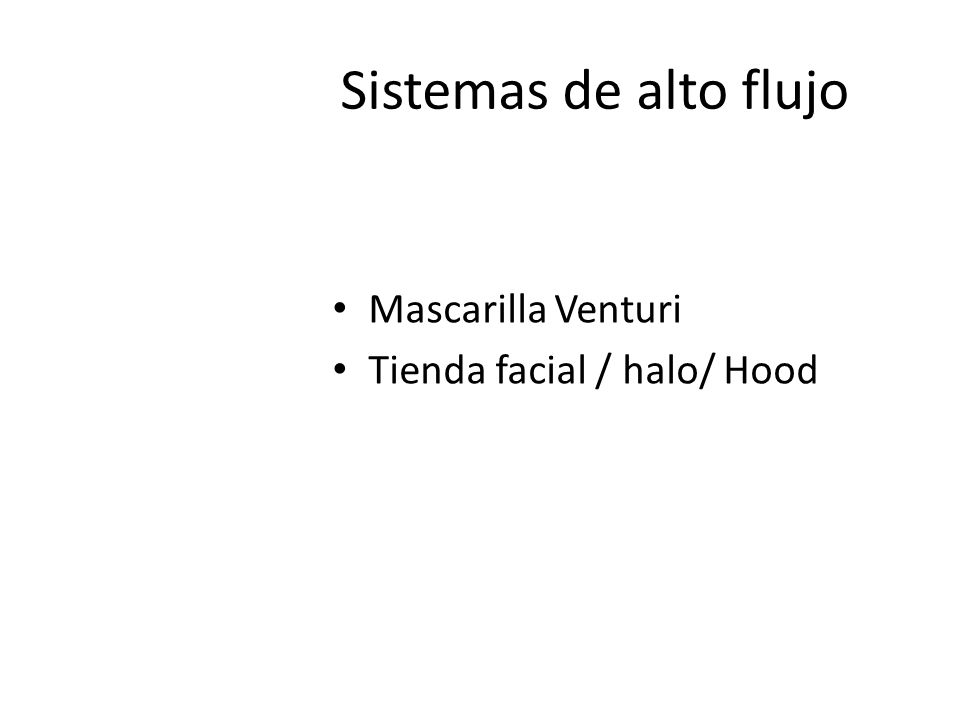 Sistemas de alto flujo Mascarilla Venturi Tienda facial / halo/ Hood