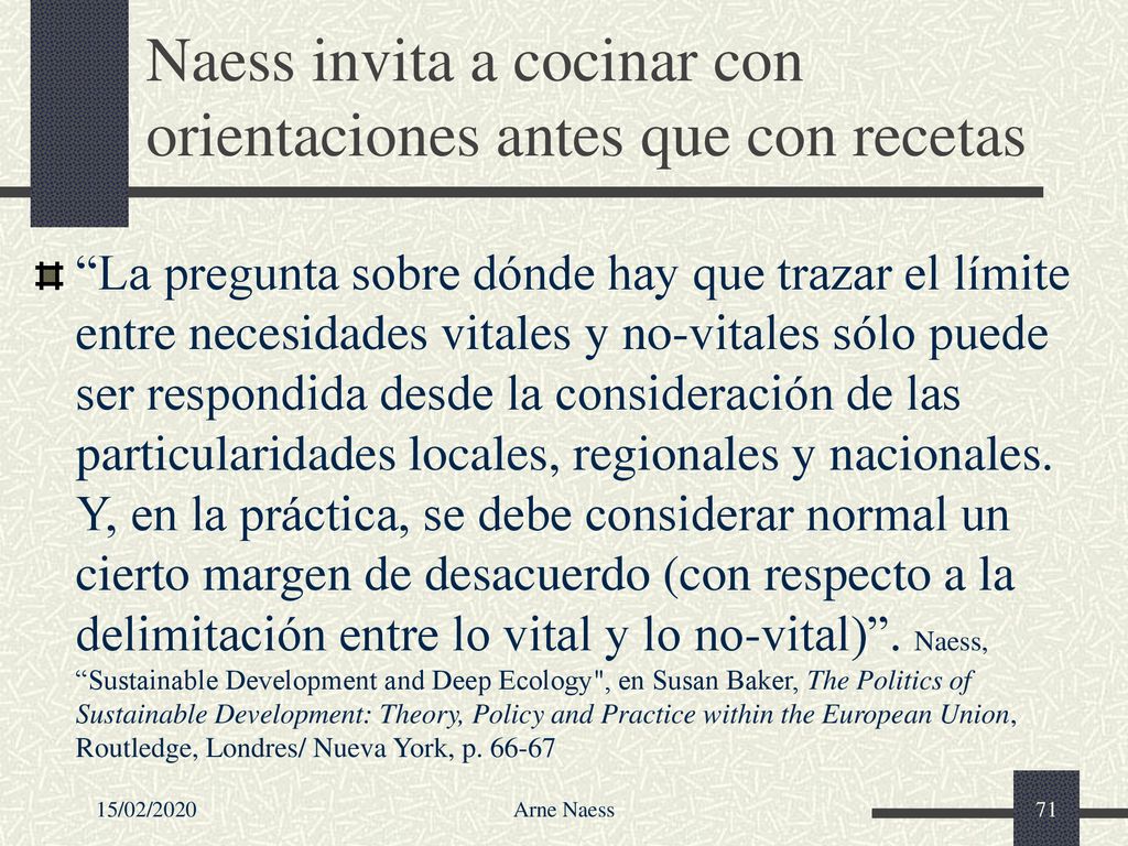 Naess invita a cocinar con orientaciones antes que con recetas
