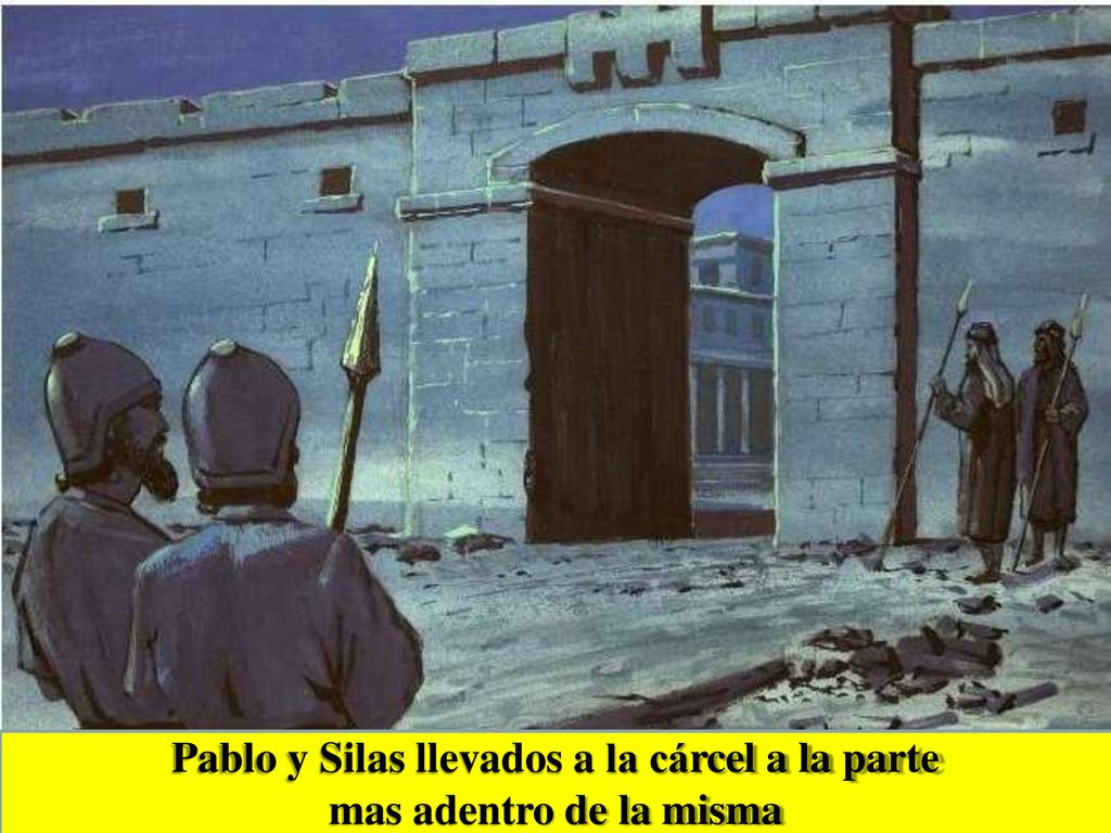 Pablo y Silas llevados a la cárcel a la parte
