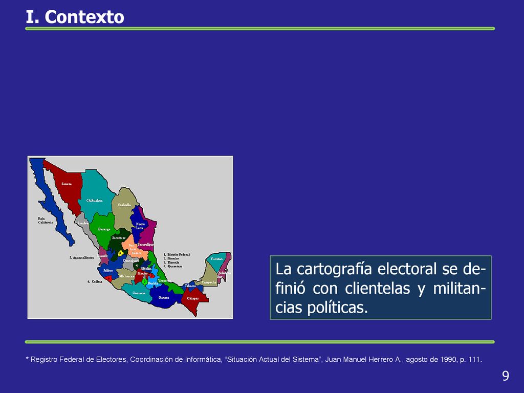I. Contexto La cartografía electoral se de-finió con clientelas y militan-cias políticas.