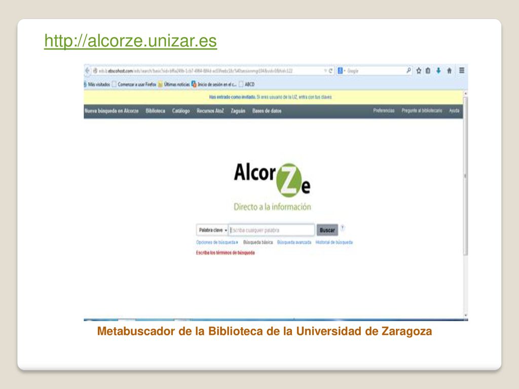 Metabuscador de la Biblioteca de la Universidad de Zaragoza