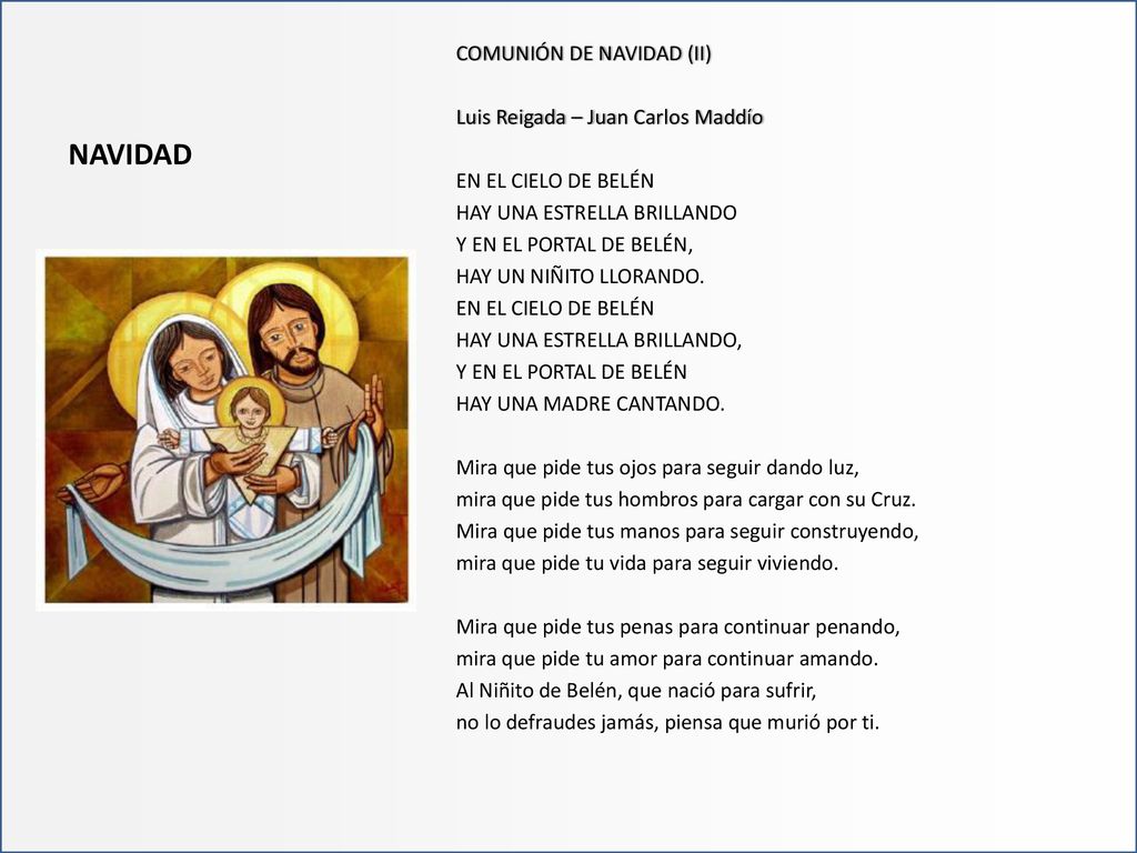 NAVIDAD COMUNIÓN DE NAVIDAD (II) Luis Reigada – Juan Carlos Maddío