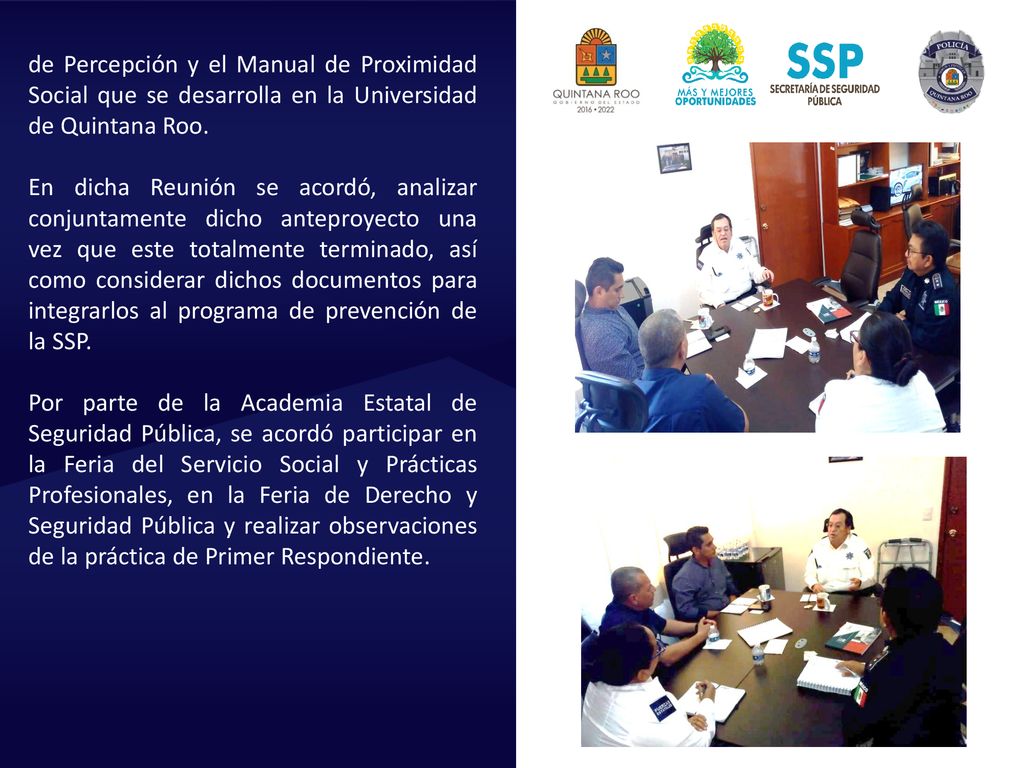 de Percepción y el Manual de Proximidad Social que se desarrolla en la Universidad de Quintana Roo.