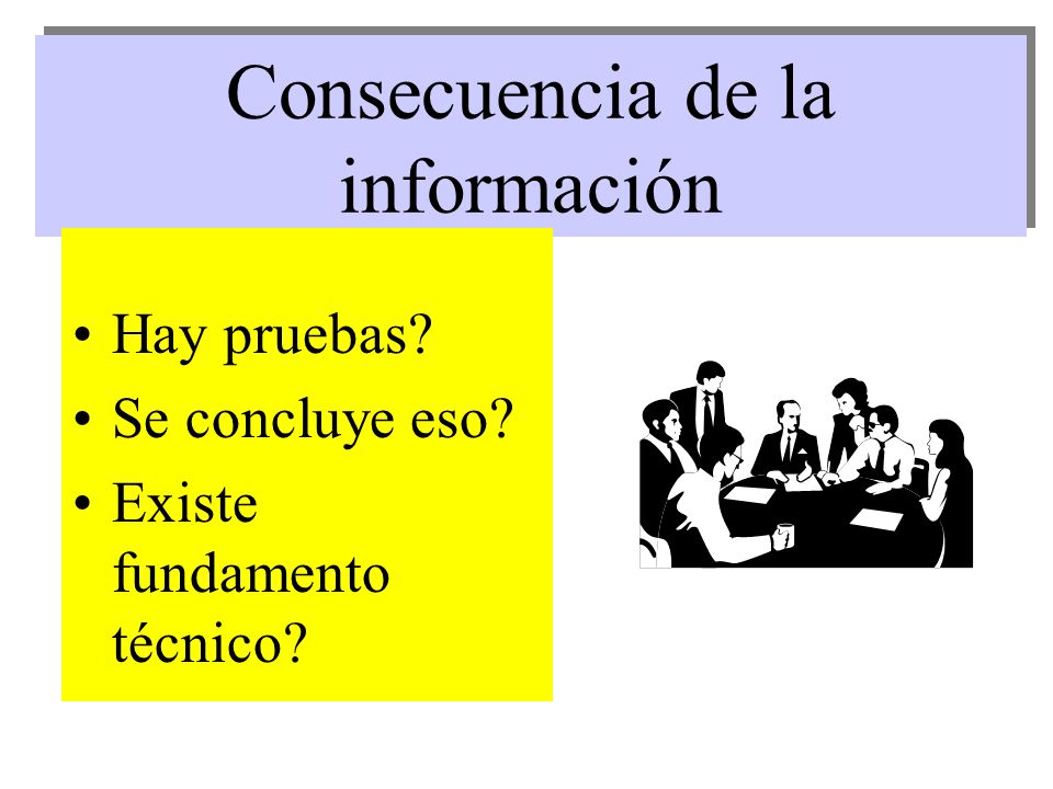 Consecuencia de la información