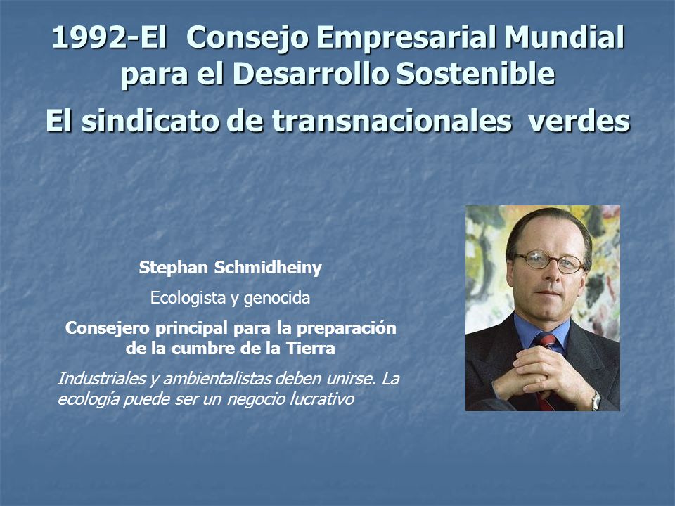 Consejero principal para la preparación de la cumbre de la Tierra