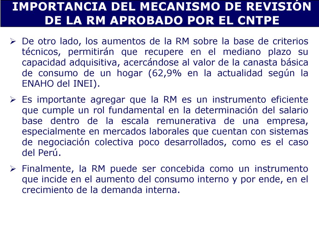 IMPORTANCIA DEL MECANISMO DE REVISIÓN DE LA RM APROBADO POR EL CNTPE