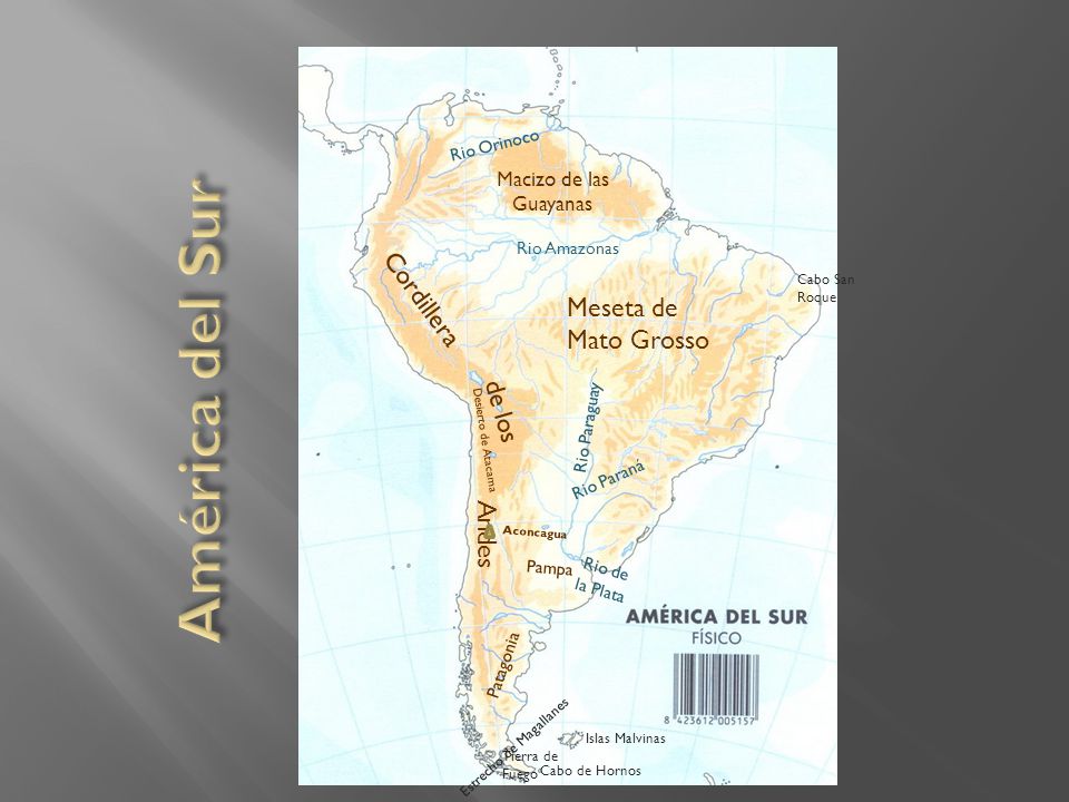 América del Sur Cordillera Meseta de Mato Grosso de los Andes