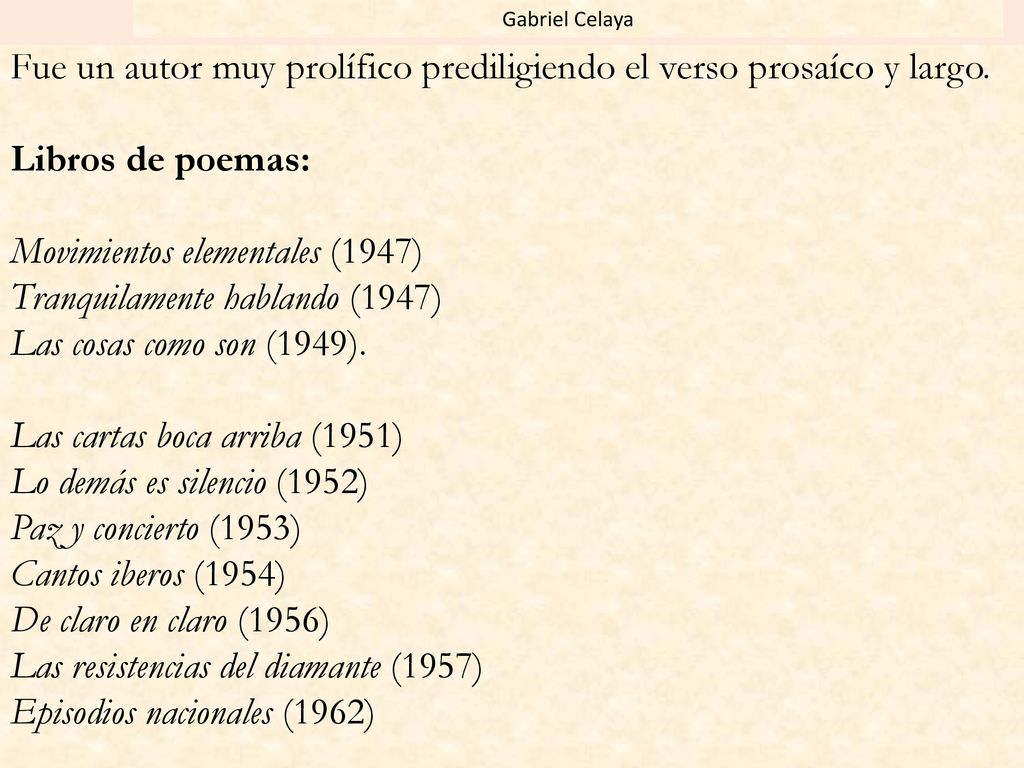 Fue un autor muy prolífico prediligiendo el verso prosaíco y largo.