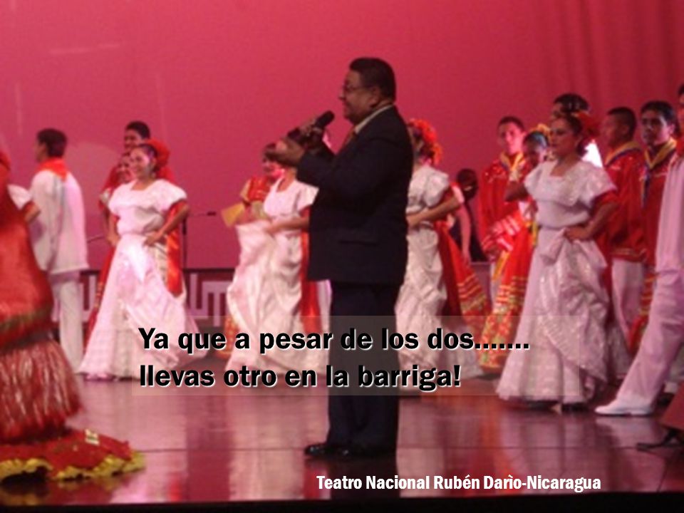 Ya que a pesar de los dos……. llevas otro en la barriga!