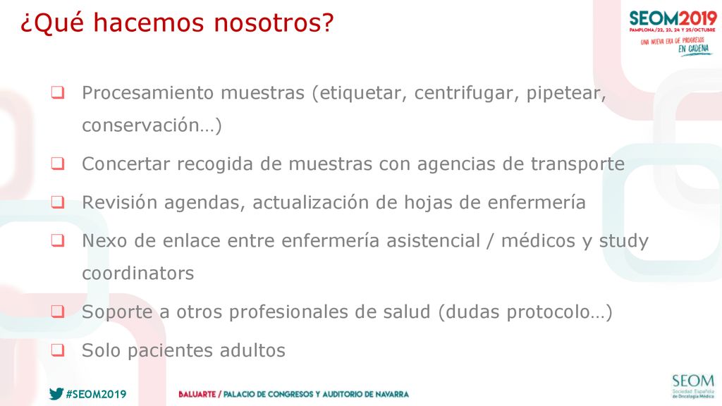 ¿Qué hacemos nosotros Procesamiento muestras (etiquetar, centrifugar, pipetear, conservación…)