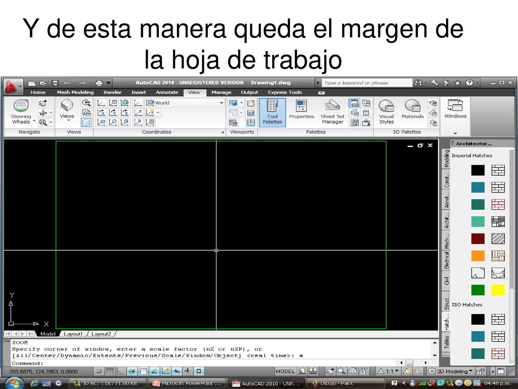 Y de esta manera queda el margen de la hoja de trabajo