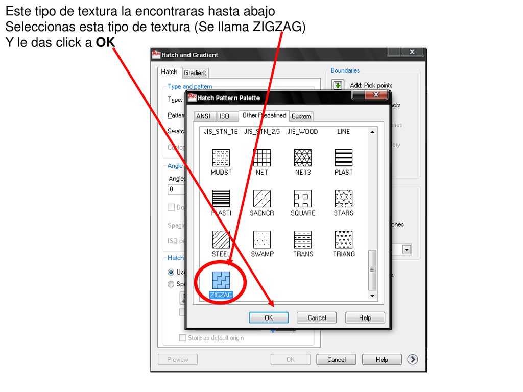 Este tipo de textura la encontraras hasta abajo