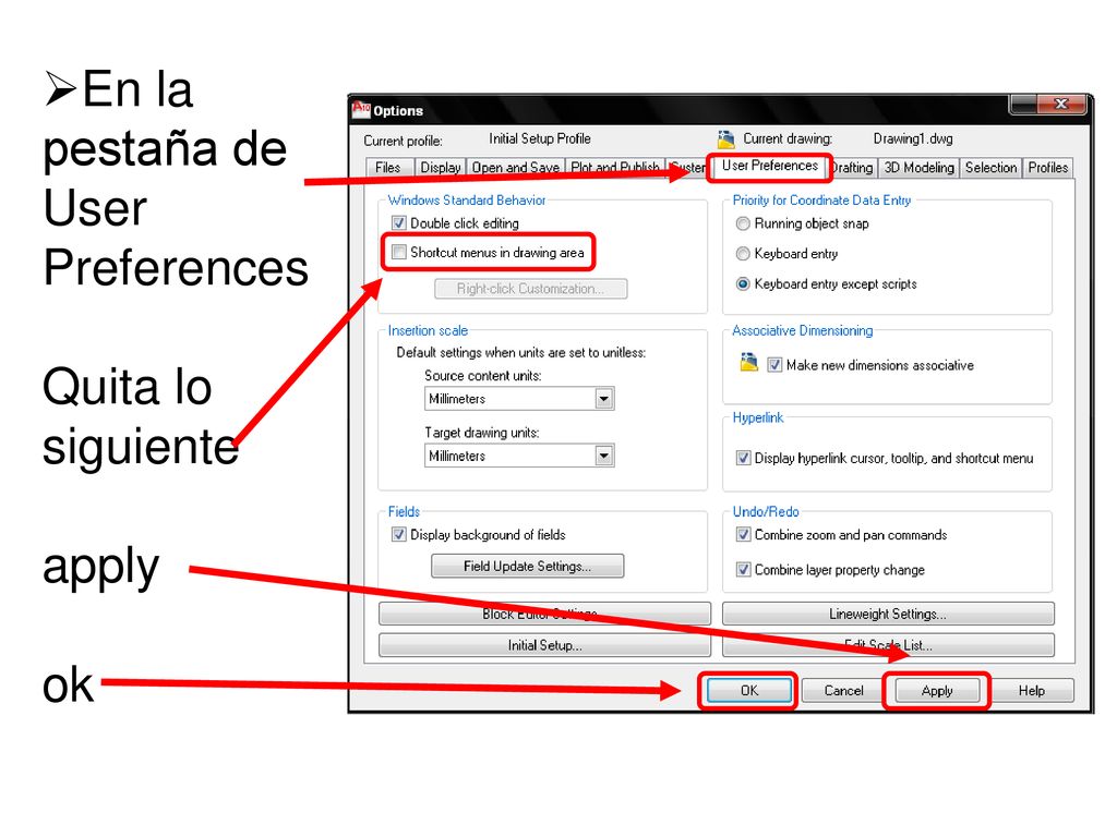 En la pestaña de User Preferences Quita lo siguiente apply ok