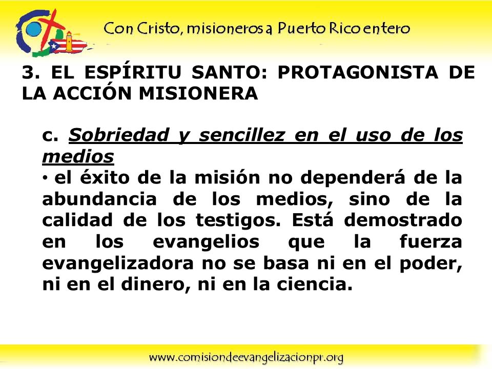 3. EL ESPÍRITU SANTO: PROTAGONISTA DE LA ACCIÓN MISIONERA