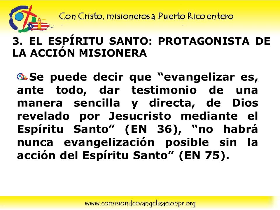 3. EL ESPÍRITU SANTO: PROTAGONISTA DE LA ACCIÓN MISIONERA