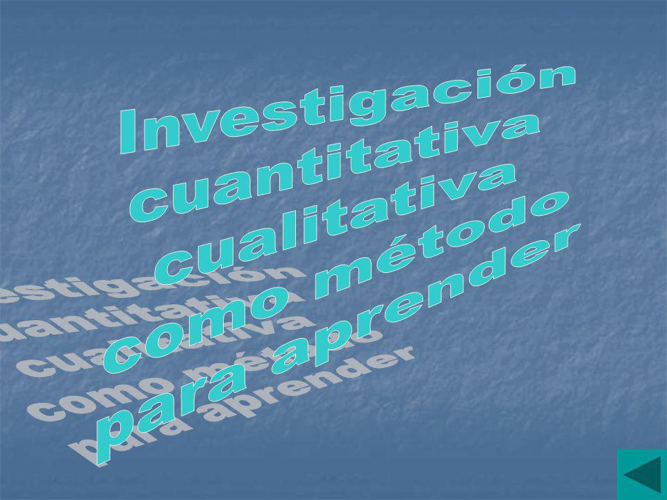 Investigación cuantitativa cualitativa como método para aprender