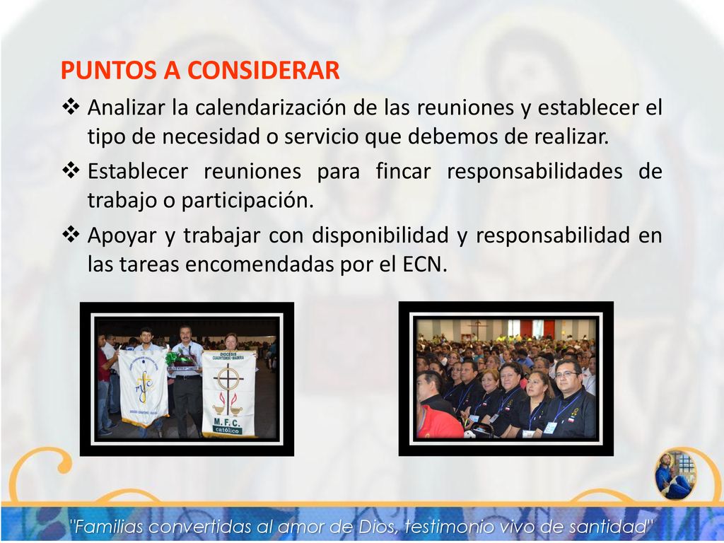 Familias convertidas al amor de Dios, testimonio vivo de santidad