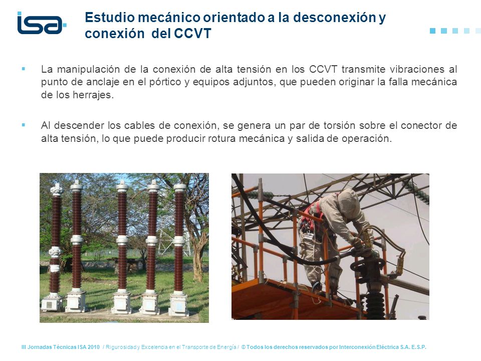 Estudio mecánico orientado a la desconexión y conexión del CCVT