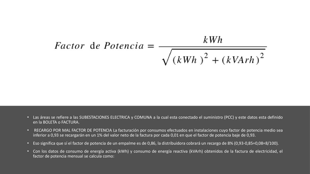Las áreas se refiere a las SUBESTACIONES ELECTRICA y COMUNA a la cual esta conectado el suministro (PCC) y este datos esta definido en la BOLETA o FACTURA.