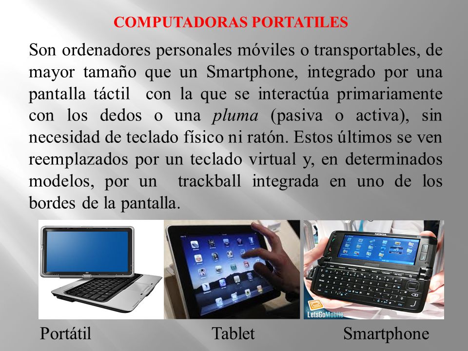 Portátil Tablet Smartphone