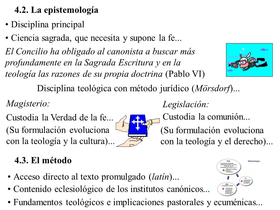 4.2. La epistemología Disciplina principal. Ciencia sagrada, que necesita y supone la fe...
