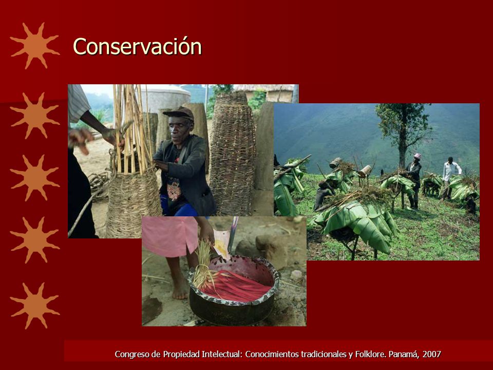 Conservación Congreso de Propiedad Intelectual: Conocimientos tradicionales y Folklore.