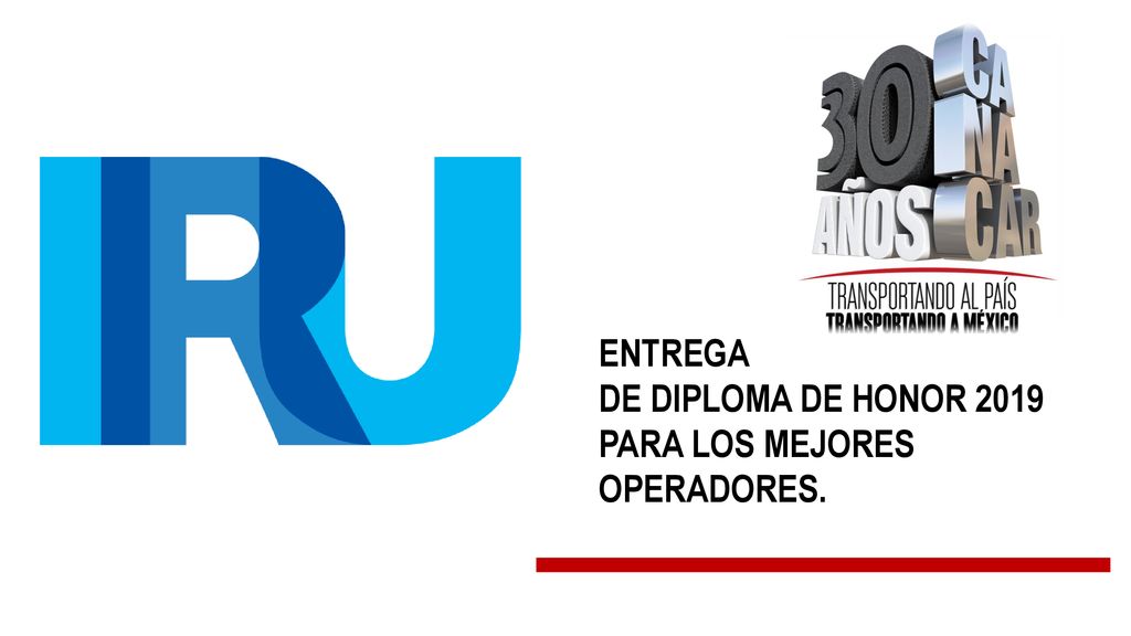 ENTREGA DE DIPLOMA DE HONOR 2019 PARA LOS MEJORES OPERADORES.