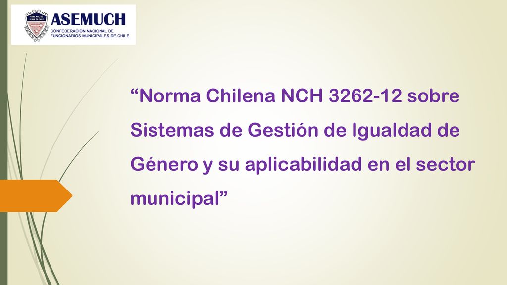 Norma Chilena NCH sobre Sistemas de Gestión de Igualdad de Género y su aplicabilidad en el sector municipal