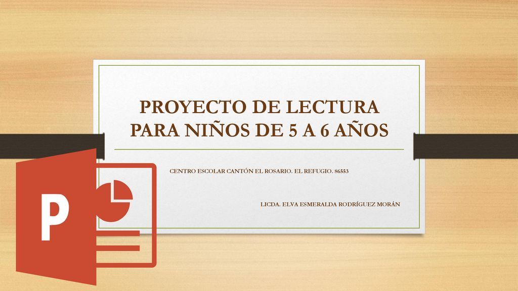 PROYECTO DE LECTURA PARA NIÑOS DE 5 A 6 AÑOS