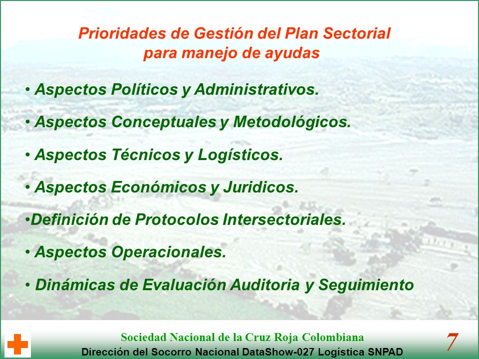 Prioridades de Gestión del Plan Sectorial