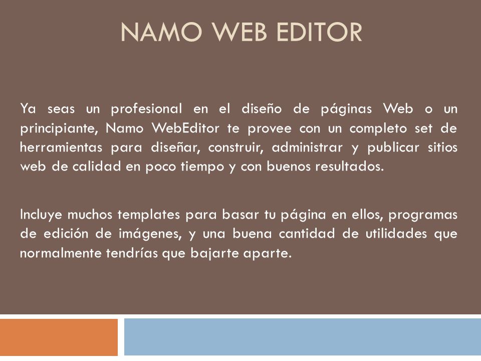 NAMO WEB EDITOR