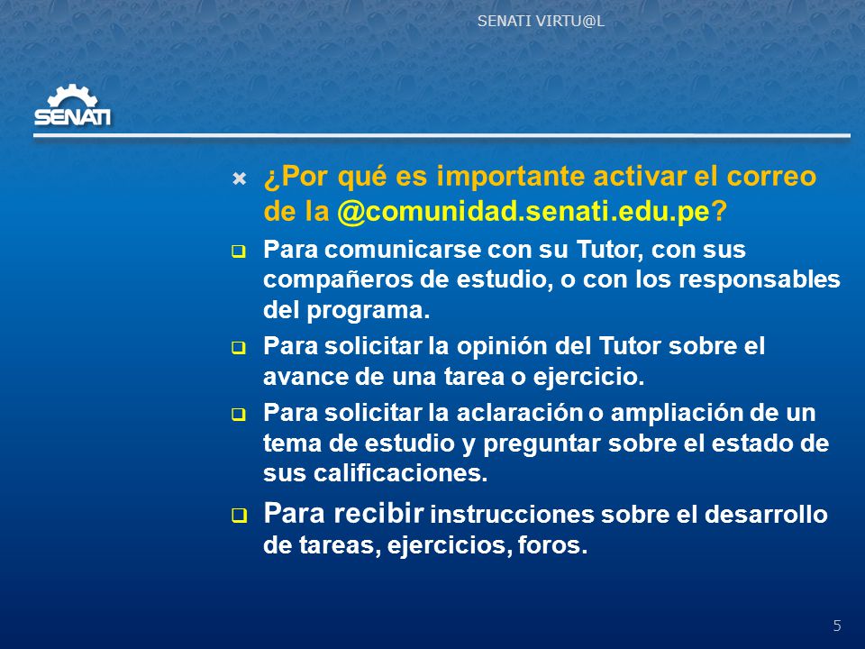 SENATI ¿Por qué es importante activar el correo de
