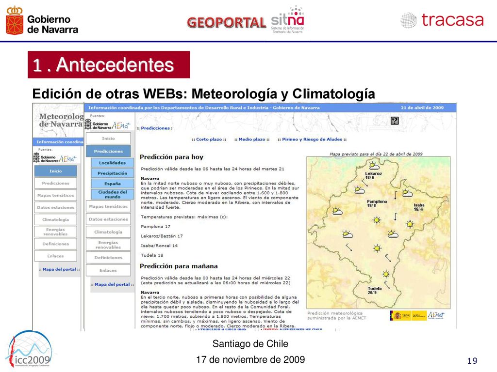 1 . Antecedentes Edición de otras WEBs: Meteorología y Climatología