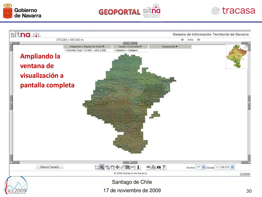 Ampliando la ventana de visualización a pantalla completa
