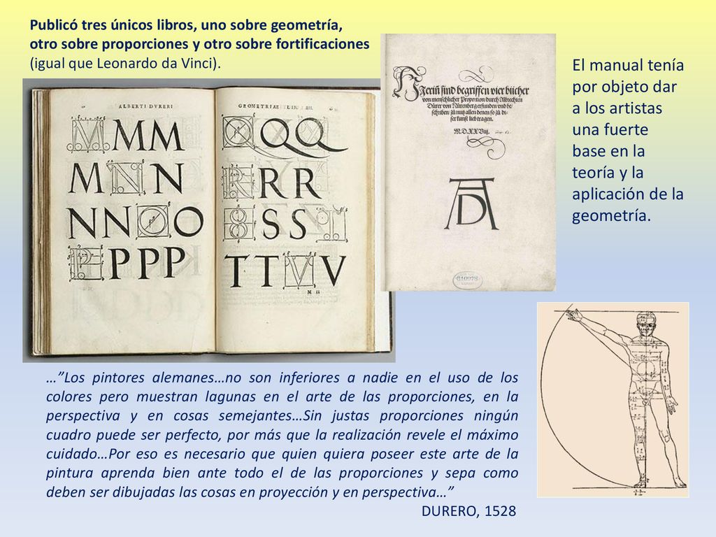 Publicó tres únicos libros, uno sobre geometría, otro sobre proporciones y otro sobre fortificaciones