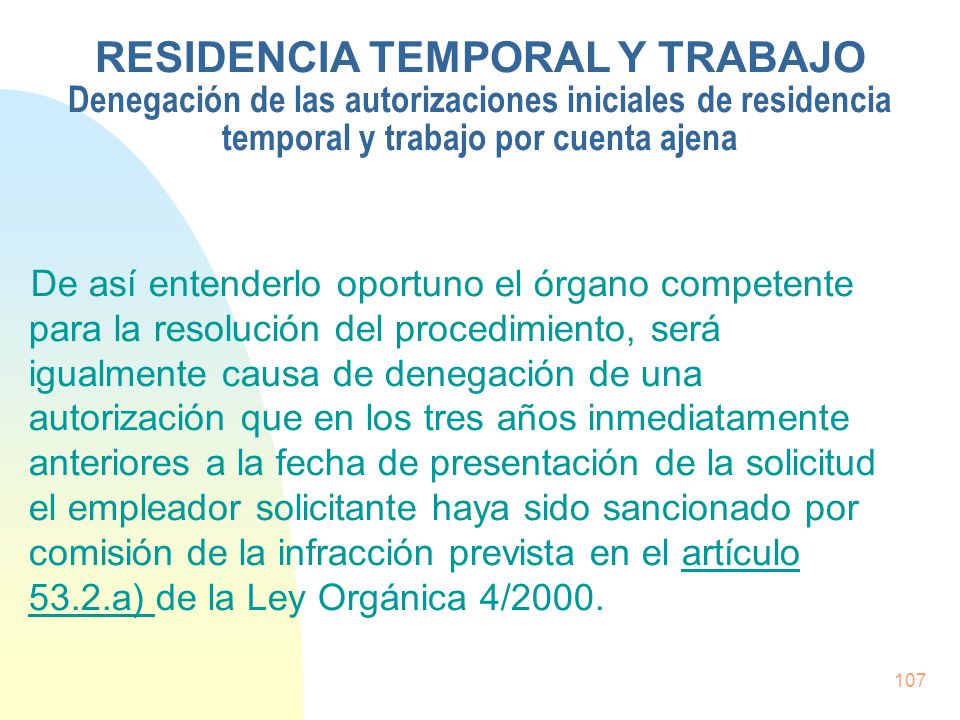 4/2/2017 RESIDENCIA TEMPORAL Y TRABAJO Denegación de las autorizaciones iniciales de residencia temporal y trabajo por cuenta ajena.