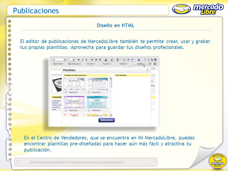 Publicaciones Diseño en HTML