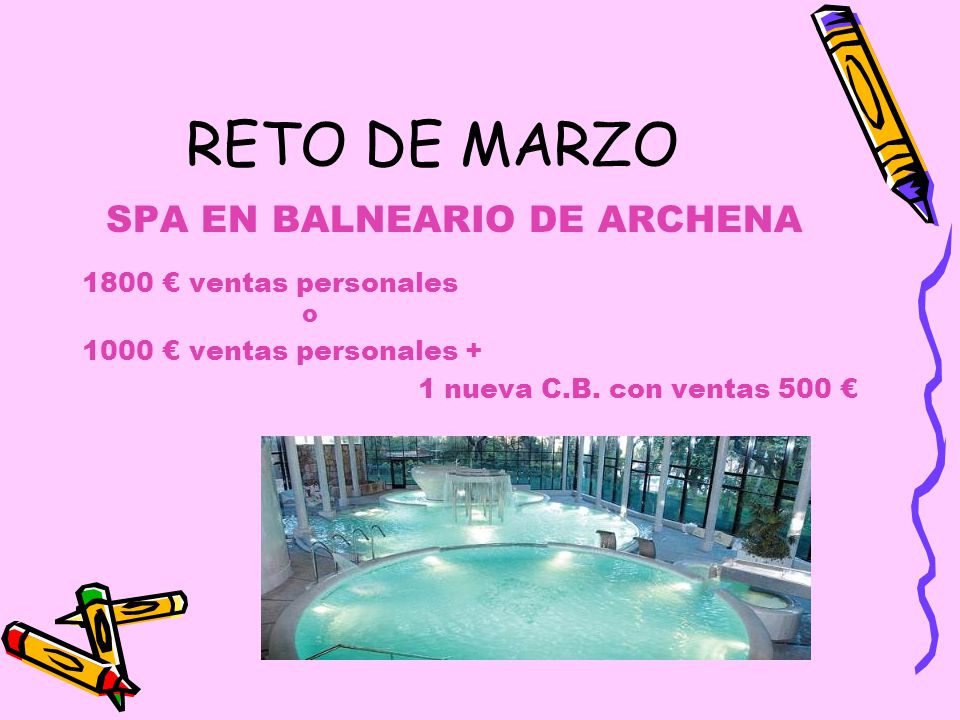 RETO DE MARZO 1800 € ventas personales o 1000 € ventas personales +