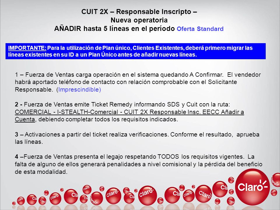 CUIT 2X – Responsable Inscripto – Nueva operatoria