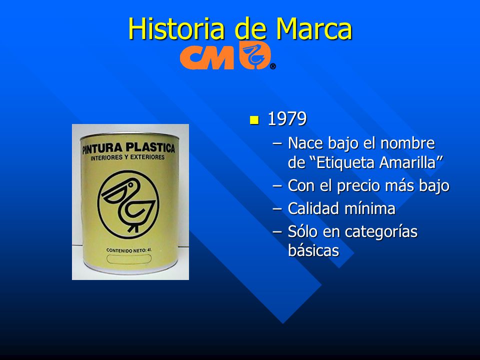 Historia de Marca 1979 Nace bajo el nombre de Etiqueta Amarilla