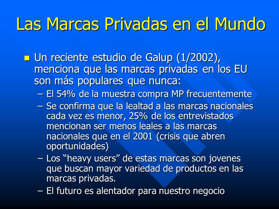Las Marcas Privadas en el Mundo