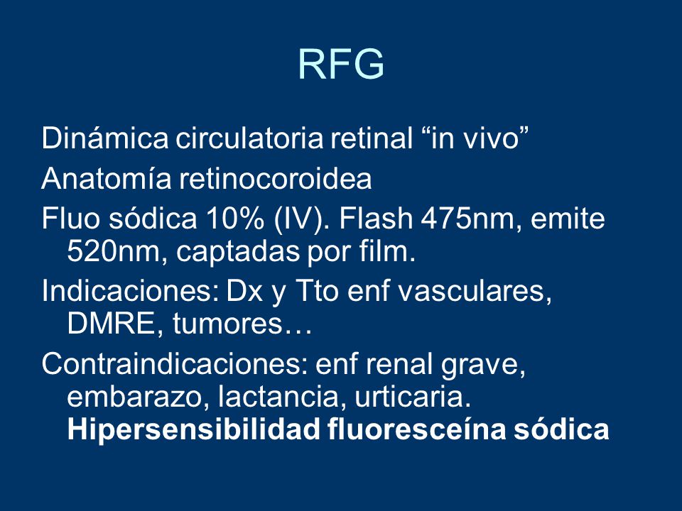 RFG Dinámica circulatoria retinal in vivo Anatomía retinocoroidea