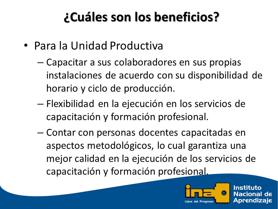 ¿Cuáles son los beneficios